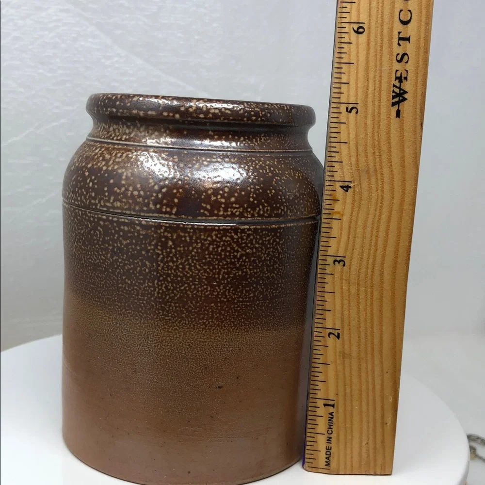 Vintage Salt Glazed Stoneware Jar 5” - Picture 8 of 11